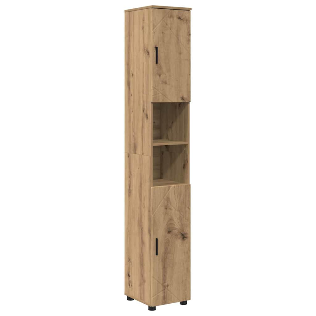 Bad hoher Schrank Artisan-Eiche 30 x 35 x 192 cm Holzwerkstoff